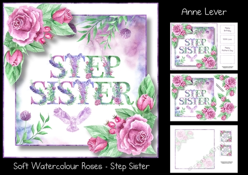 Soft Watercolour Roses - Step Sister
