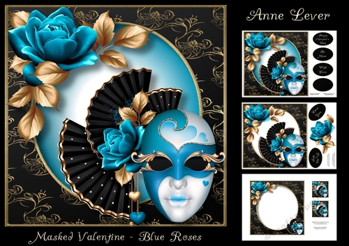 Masked Valentine - Blue Roses