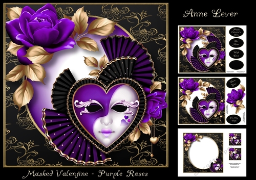 Masked Valentine - Purple Roses