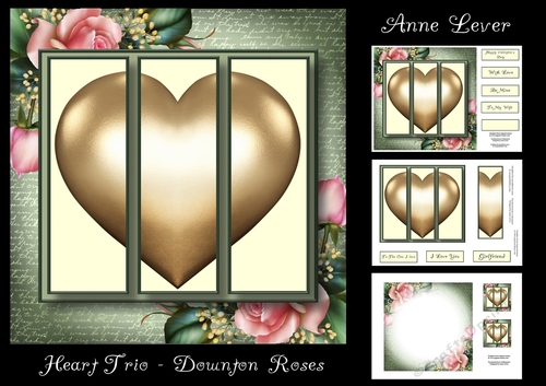 Heart Trio - Downton Roses