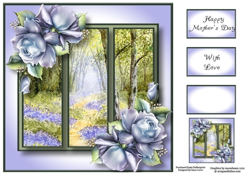 Scenic Trio - Bluebell Woods 8x8