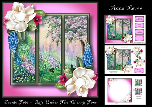 Scenic Trio - Cats Under The Cherry Tree