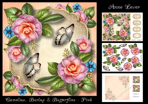 Camelias, Burlap & Butterflies