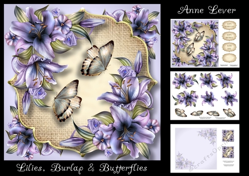 Lilies, Burlap & Butterflies
