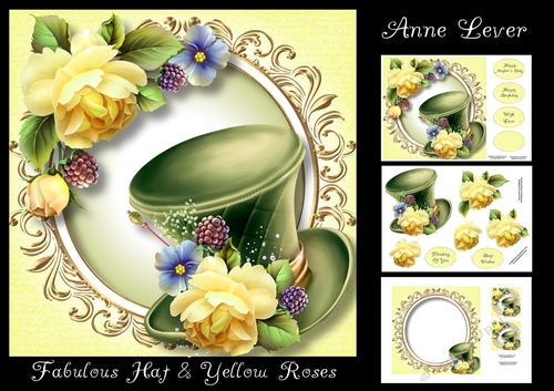Fabulous Hat & Yellow Roses