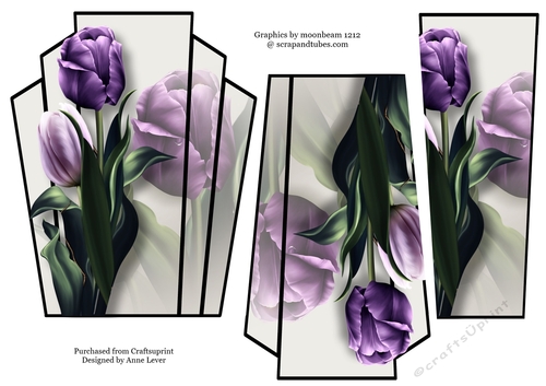 Art Deco Stacker - Gorgeous Purple Tulips