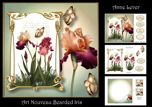 Art Nouveau Bearded Iris