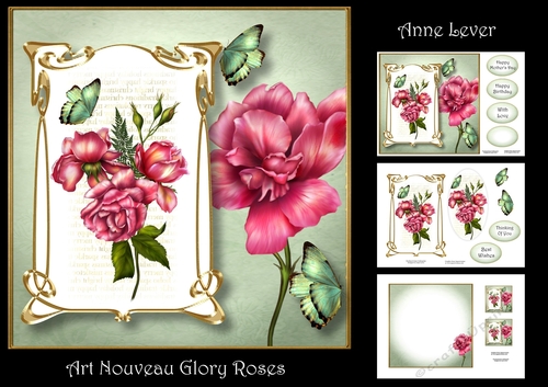 Art Nouveau Glory Roses
