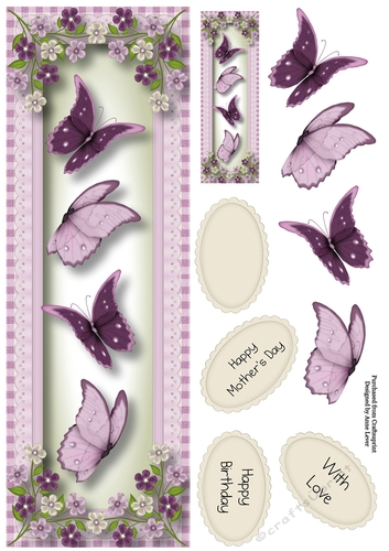 Lge DL Spring Butterflies