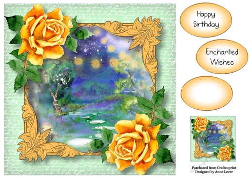 Watercolour Enchanted Evening - Lanterns & Lights 8x8