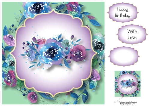 Beautiful Twilight Florals 8x8