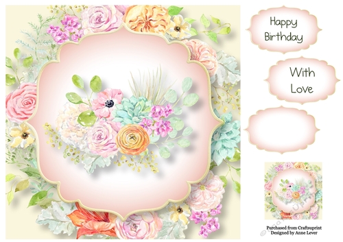 Beautiful Pastel Florals 8x8