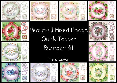 Beautiful Mixed Florals Quick Topper Bumper Kit
