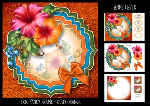 Trio Fancy Frame - Zesty Orange