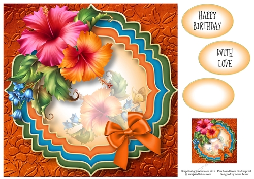 Trio Fancy Frame - Zesty Orange 8x8