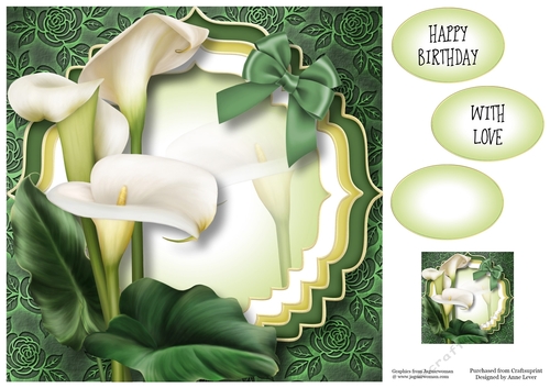 Trio Fancy Frame - Lily White 8x8