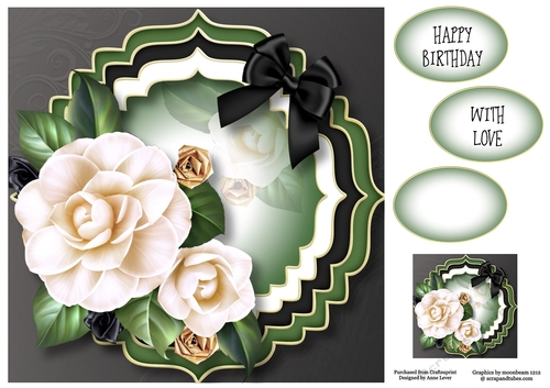 Trio Fancy Frame - Ivory 8x8