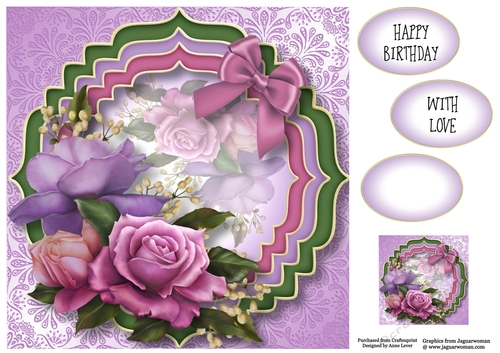 Trio Fancy frame - Belle Purple 8x8