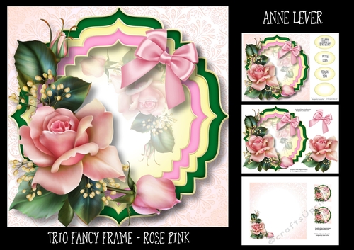 Trio Fancy Frame - Rose Pink