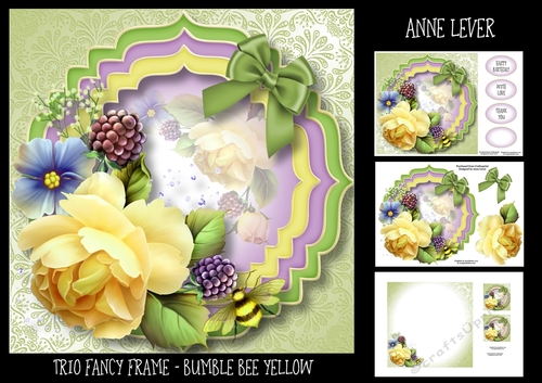 Trio Fancy Frame - Bumble Bee Yellow