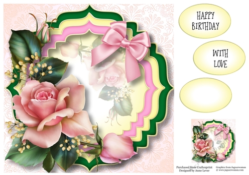 Trio Fancy Frame - Rose Pink 8x8