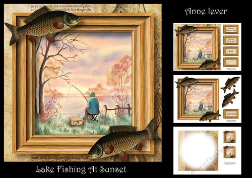 Lake Fishing At Sunset