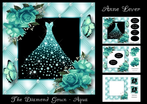 The Diamond Gown - Aqua