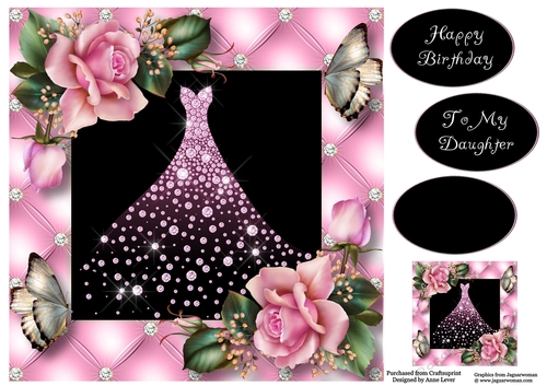 The Diamond Gown - Pink 8x8