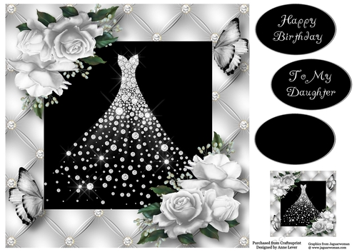 The Diamond Gown - White 8x8