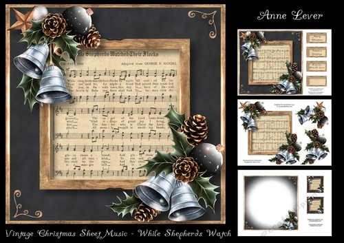 Vintage Christmas Sheet Music - While Shepherds Watch