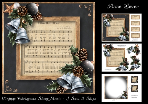 Vintage Christmas Sheet Music - I Saw 3 Ships