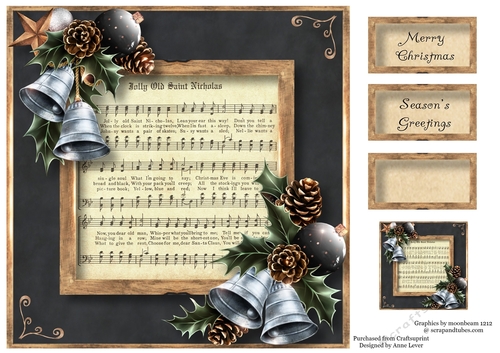 Vintage Christmas Sheet Music - Jolly Old St Nick 8x8