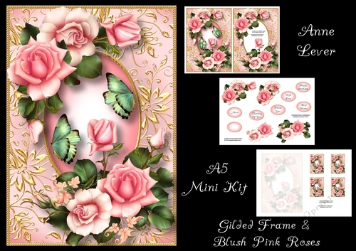 Gilded Frame & Blush Pink Roses