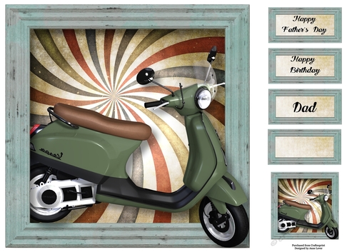 The Vespa In Green 8x8