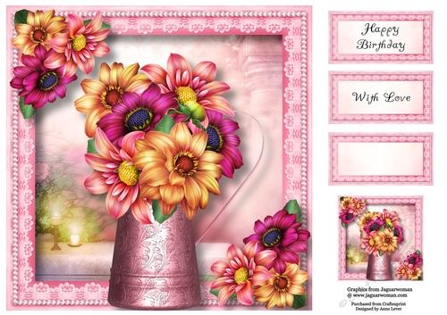 Beautiful Dahlias Water Jug 8x8