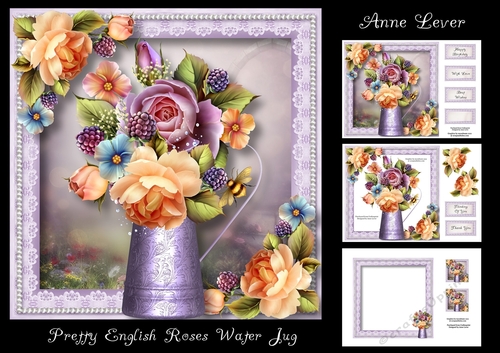 Pretty English Roses Water Jug