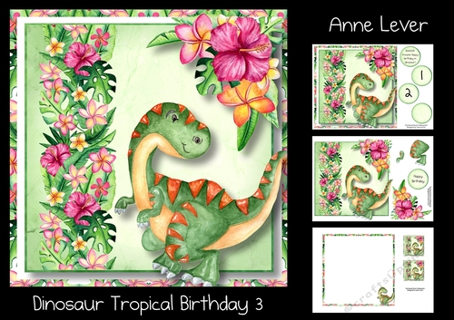 Dinosaur Tropical Birthday 3