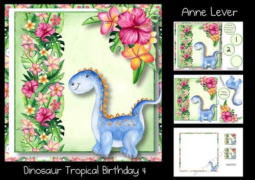 Dinosaur Tropical Birthday 4
