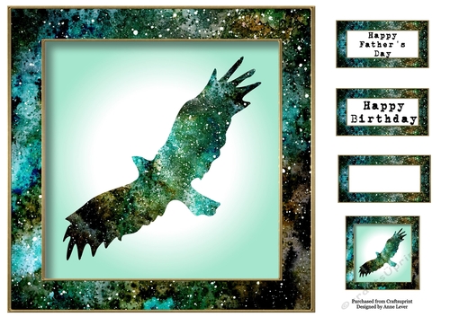 Male Blue Nebula Bird 2 8x8
