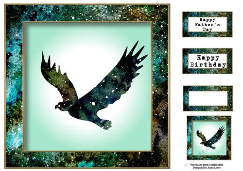 Male Blue Nebula Bird 1 8x8