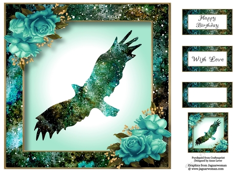 Female Blue Nebula Bird 2 8x8