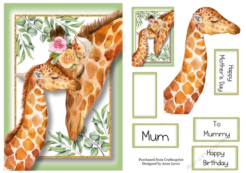 Mummy & Me - Giraffes A5