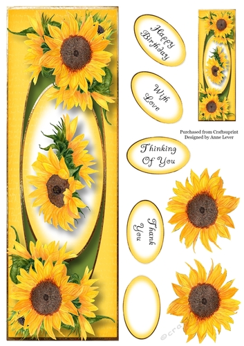 Lge DL Sunflowers