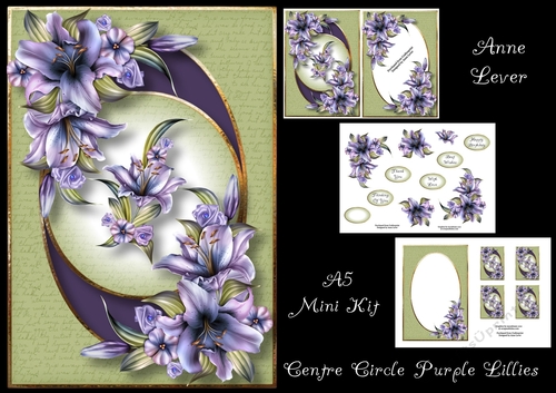 Centre Circle Purple lilies