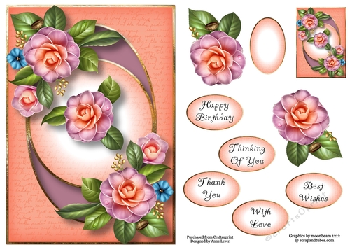 Centre Circle Camellias A5