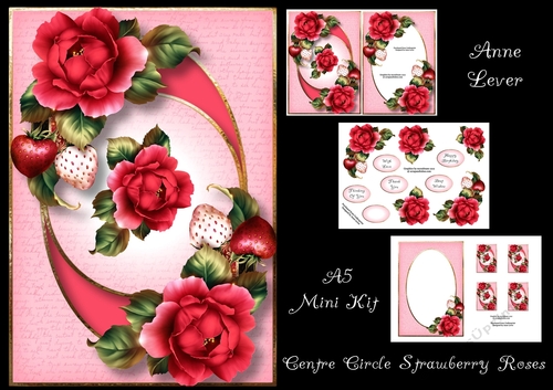 Centre Circle Strawberry Roses