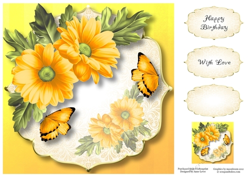 Chrysanthemum Corner - Sunshine Yellow 8x8