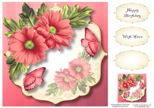 Chrysanthemum Corner - Perfectly Pink 8x8