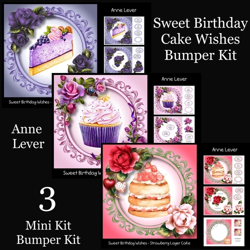 Sweet Birthday Cake Wishes Bumper Kit