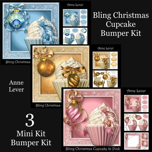 Bling Christmas Cupcake Bumper Kit